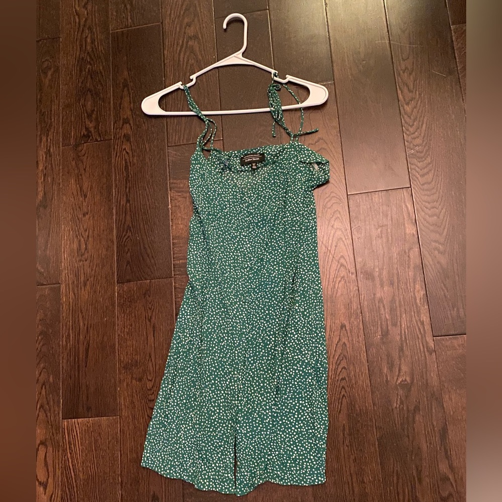 Green Polkadot Mini Dress